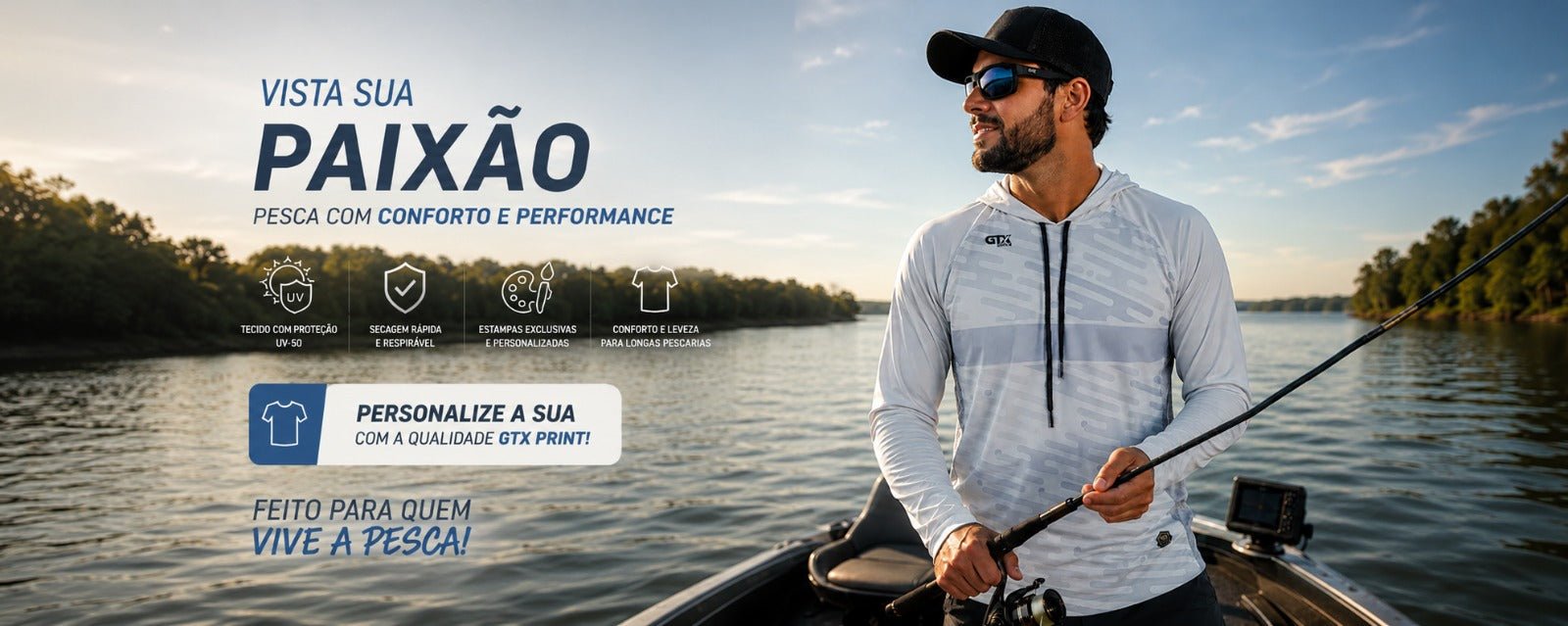 Pesca Esportiva com Zíper - GTX Print