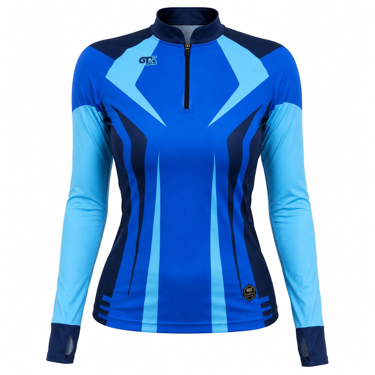Camisa de Pesca Feminina Blue River com Zíper e Proteção UV50+