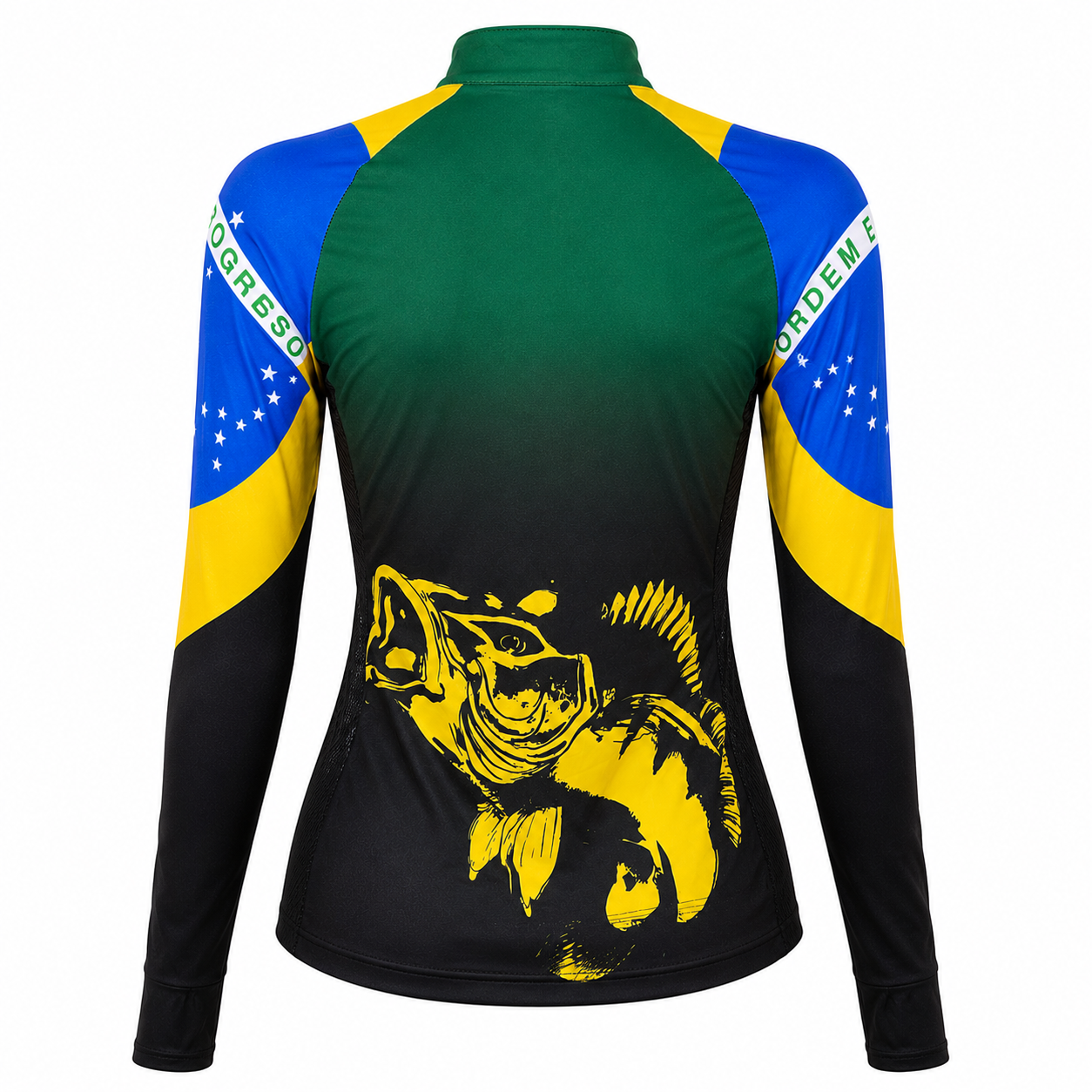 Camisa de Pesca Feminina Brasil Legacy com Zíper e Proteção UV50+