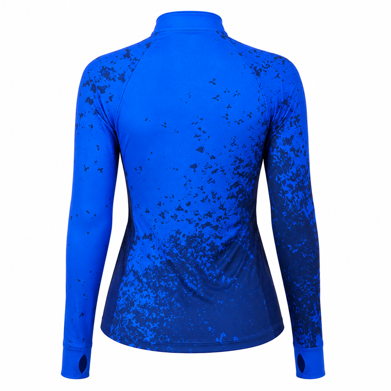 Camisa de Pesca Feminina Blue Splash com Zíper e Proteção UV50+