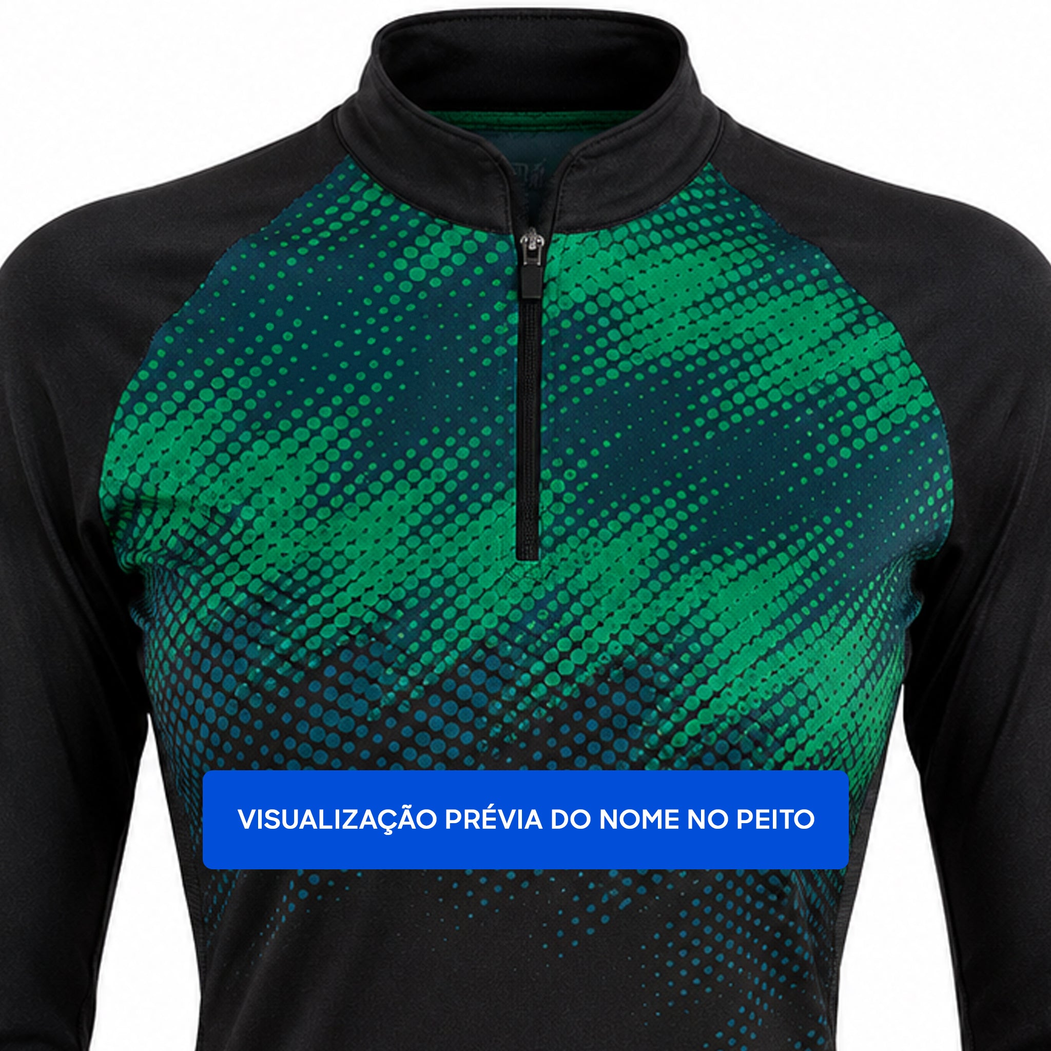 Camisa de Pesca Feminina Emerald Flow com Zíper e Proteção UV50+