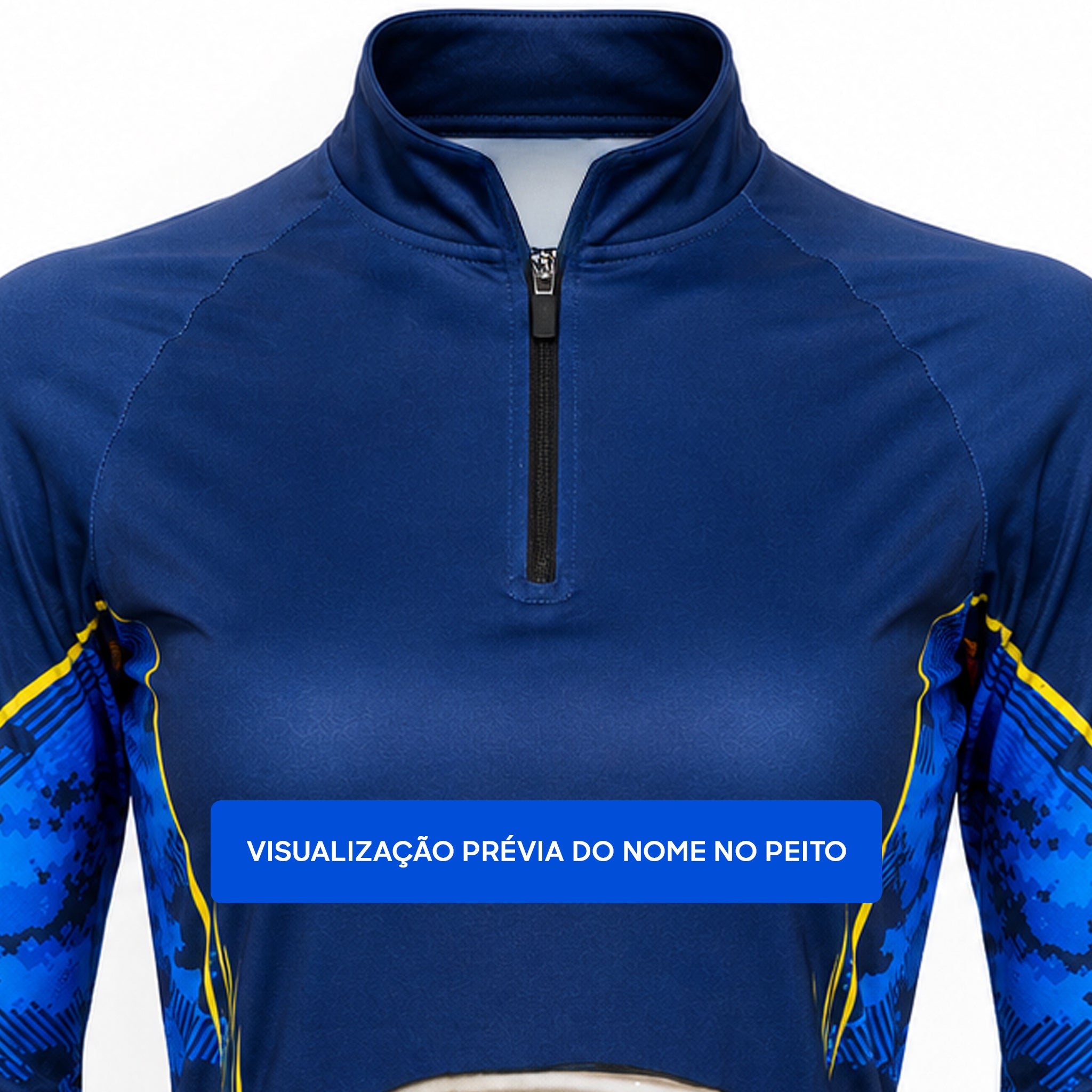 Camisa de Pesca Feminina Golden River com Zíper e Proteção UV50+