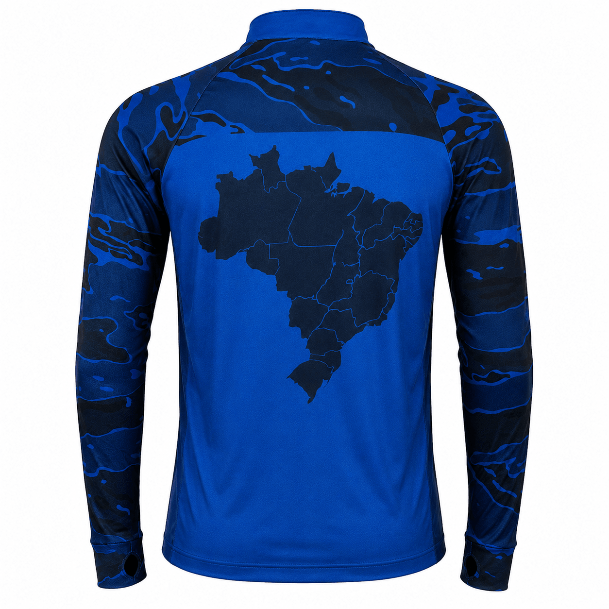 Camisa Agro Blue Nation com Zíper e Proteção UV50+ - GTX Print