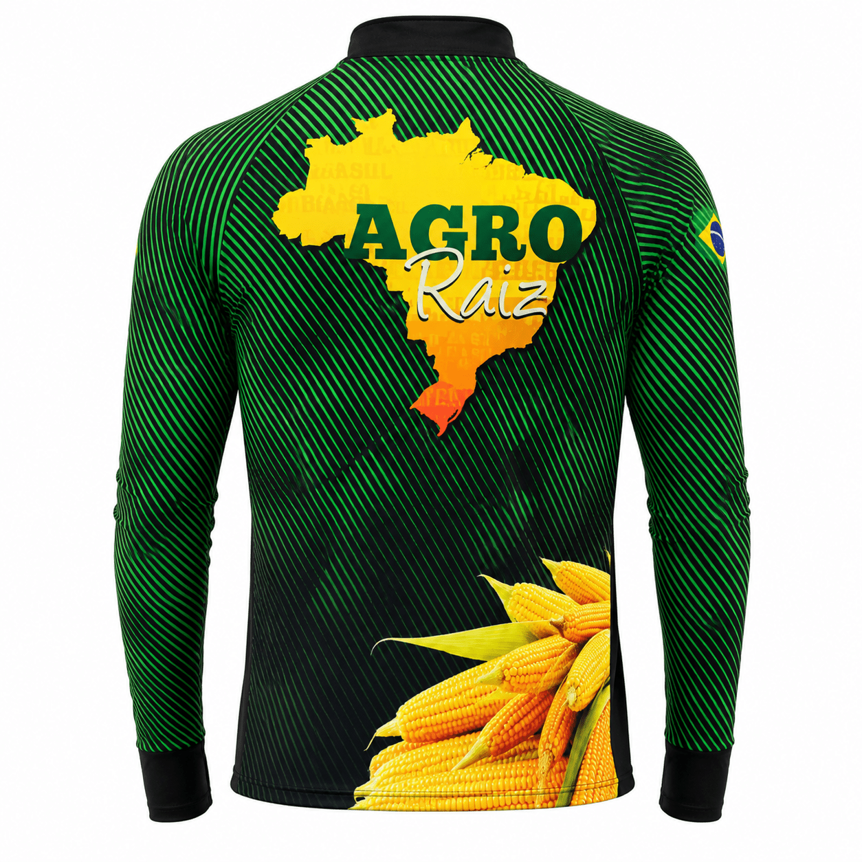 Camisa Agro Masculina Agro Raiz Milho com Zíper e Proteção UV50+ - GTX Print