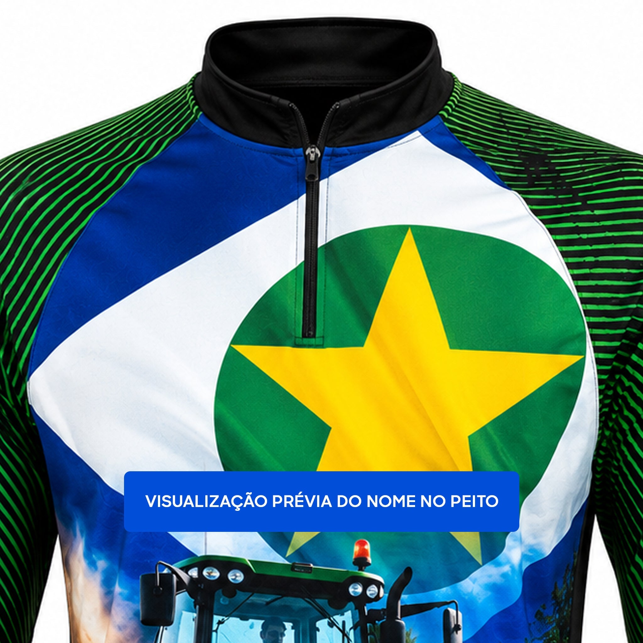 Camisa Agro Masculina Agro Raiz Milho com Zíper e Proteção UV50+ - GTX Print