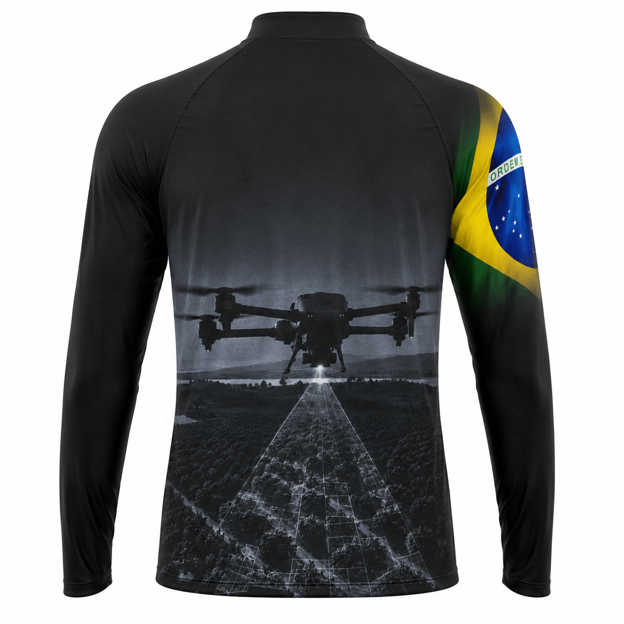 Camisa Agro Masculina Precision Drone com Zíper e Proteção UV50+ - GTX Print