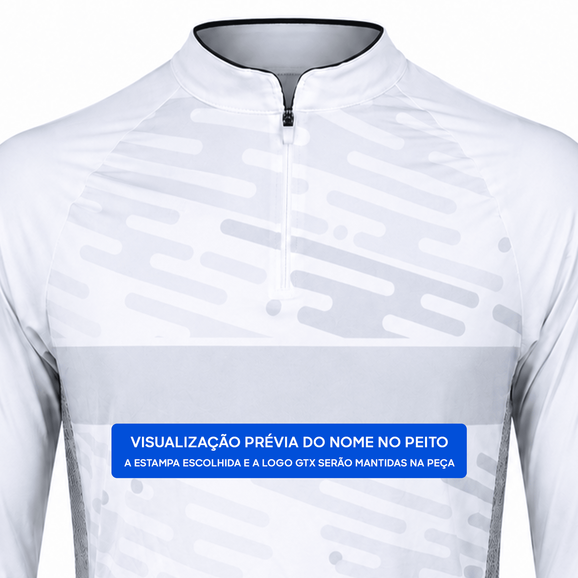 Camisa de Pesca Arctic White com Zíper e Proteção UV50+ - GTX Print