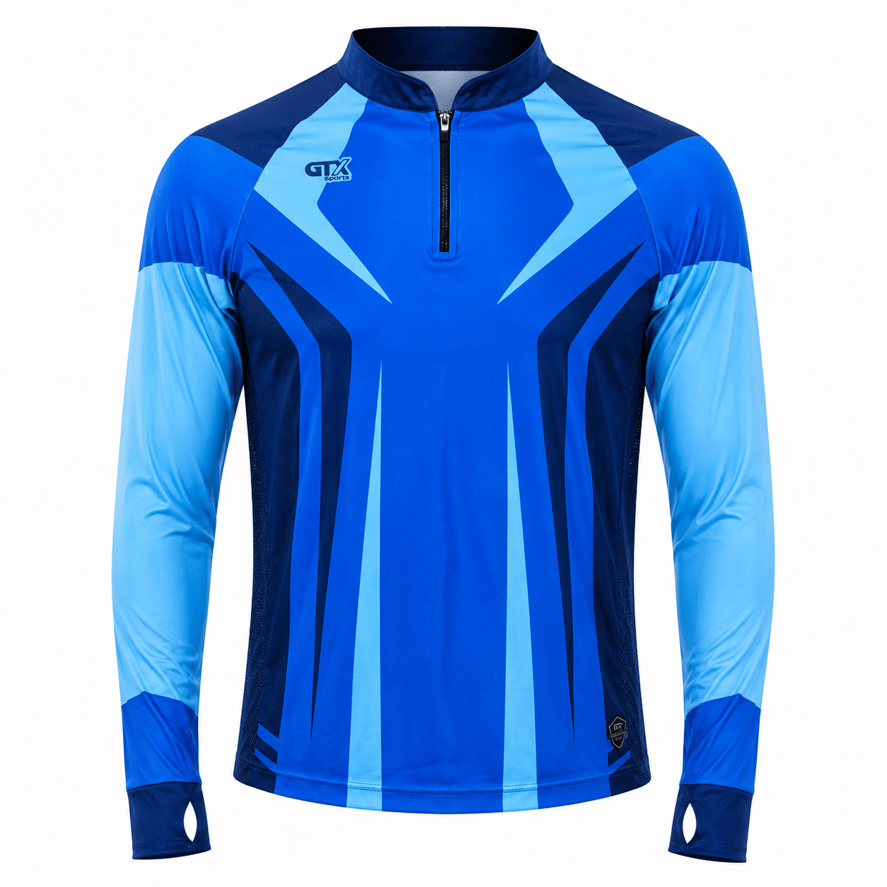 Camisa de Pesca Blue Phantom com Zíper e Proteção UV50+ - GTX Print