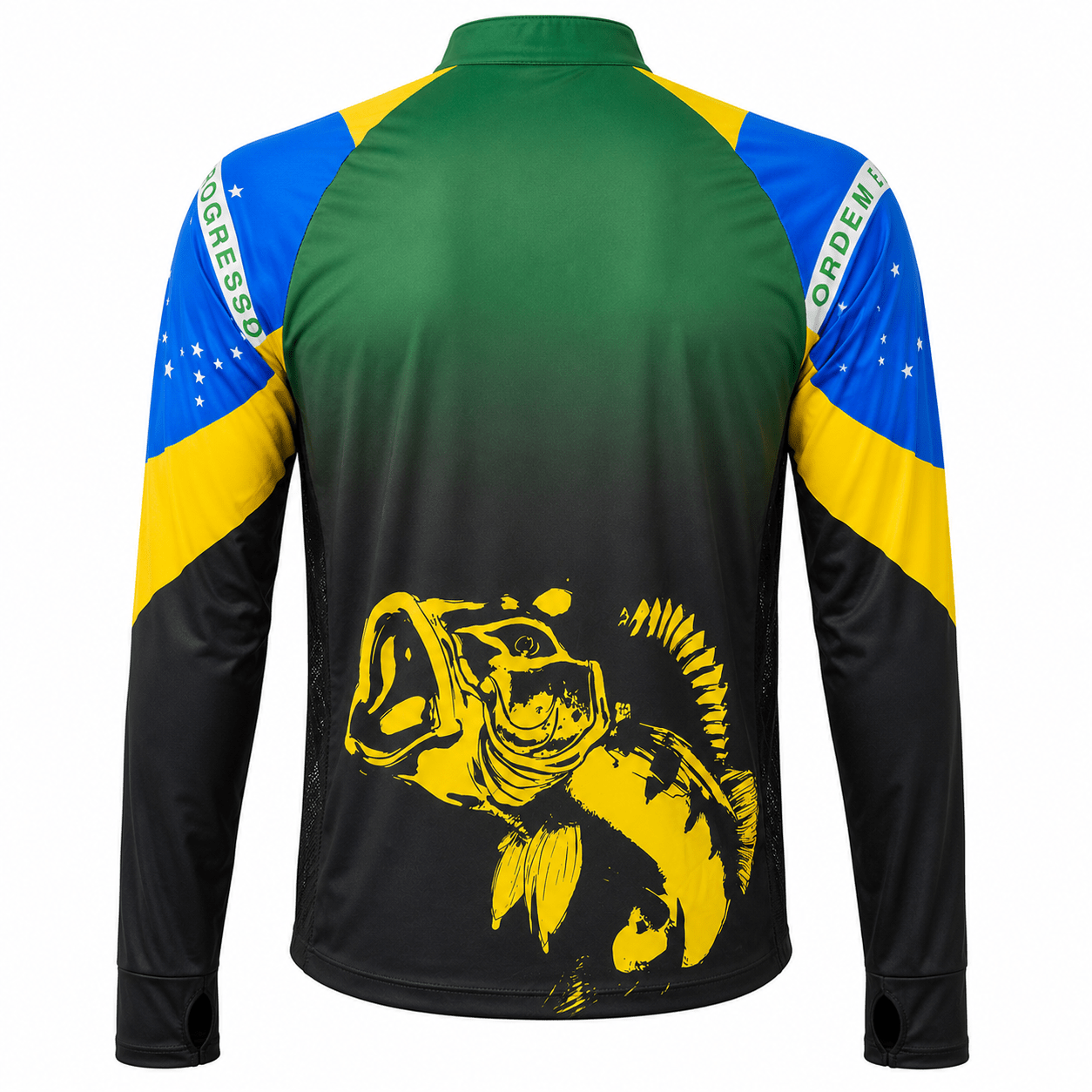 Camisa de Pesca Brasil Legacy com Zíper e Proteção UV50+ - GTX Print