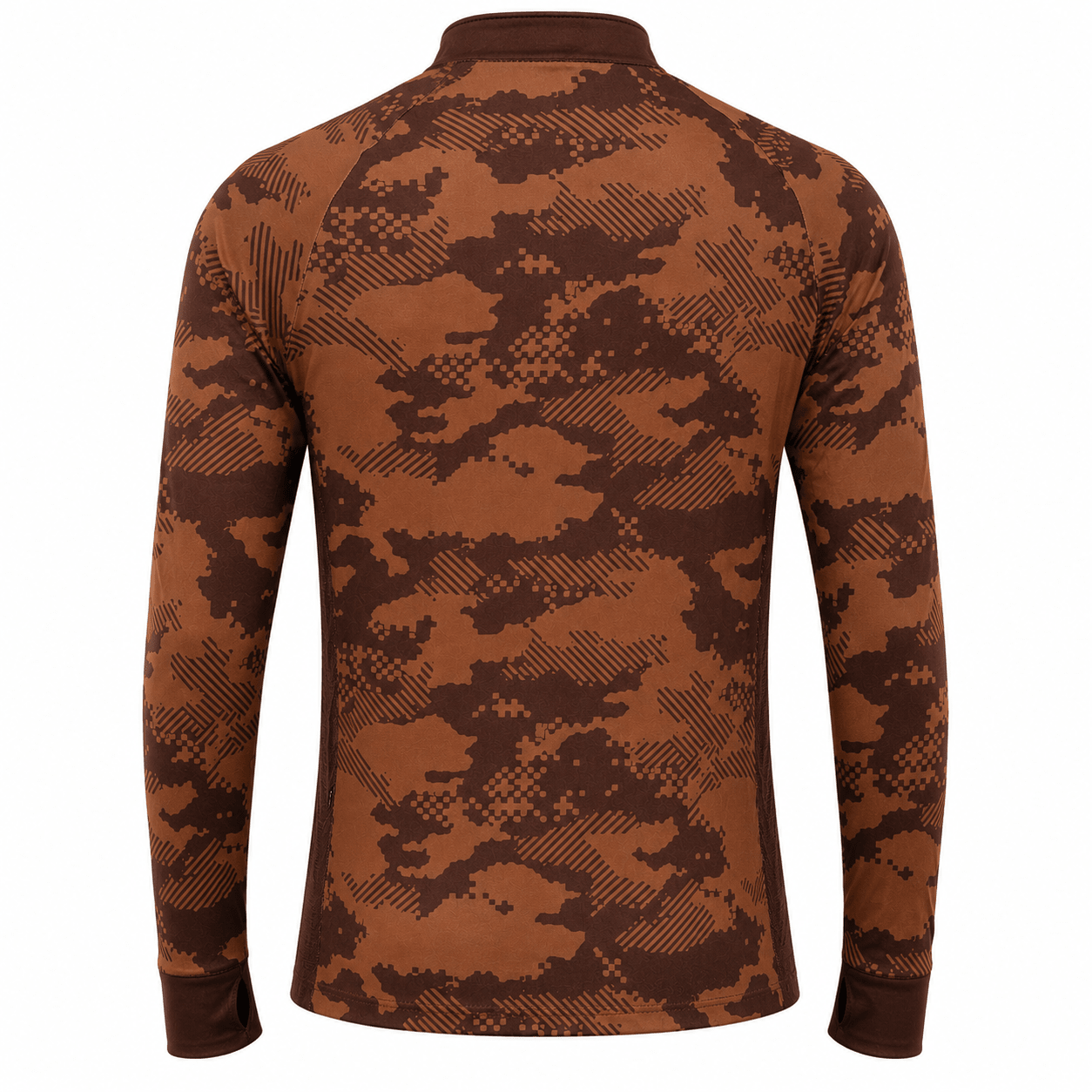 Camisa de Pesca Brown Camo com Zíper e Proteção UV50+ - GTX Print