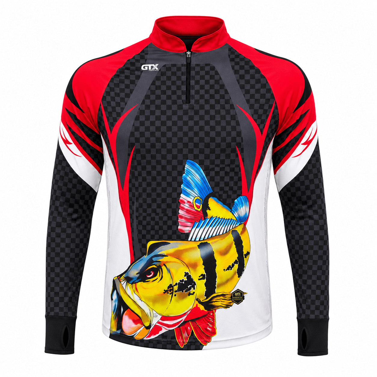 Camisa de Pesca Fire Tucunaré com Zíper e Proteção UV50+ - GTX Print