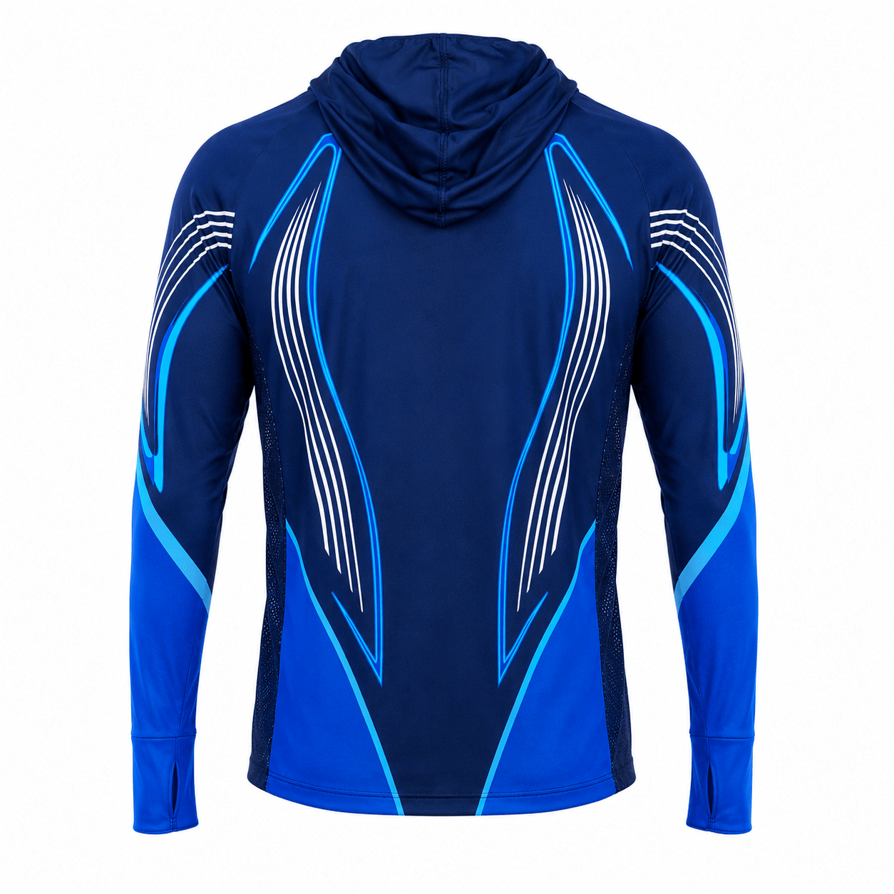 Camisa de Pesca Masculina com Capuz Azul Abissal e Proteção UV50+ - GTX Print