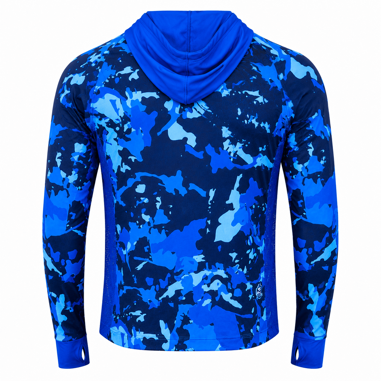 Camisa de Pesca Masculina com Capuz Azul de Aço e Proteção UV50+ - GTX Print