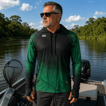 Camisa de Pesca Masculina com Capuz Brasil Selvagem e Proteção UV50+ - GTX Print