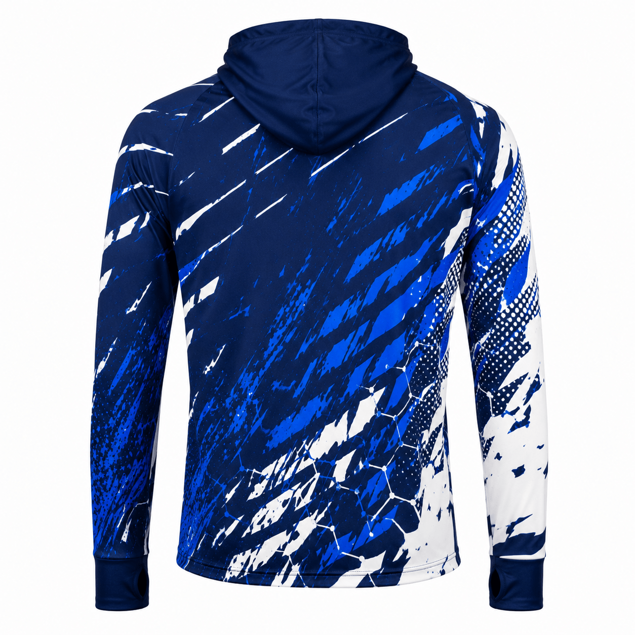 Camisa de Pesca Masculina com Capuz Correnteza Azul e Proteção UV50+ - GTX Print