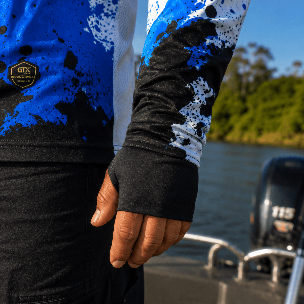 Camisa de Pesca Masculina com Capuz Dourado do Rio e Proteção UV50+ - GTX Print