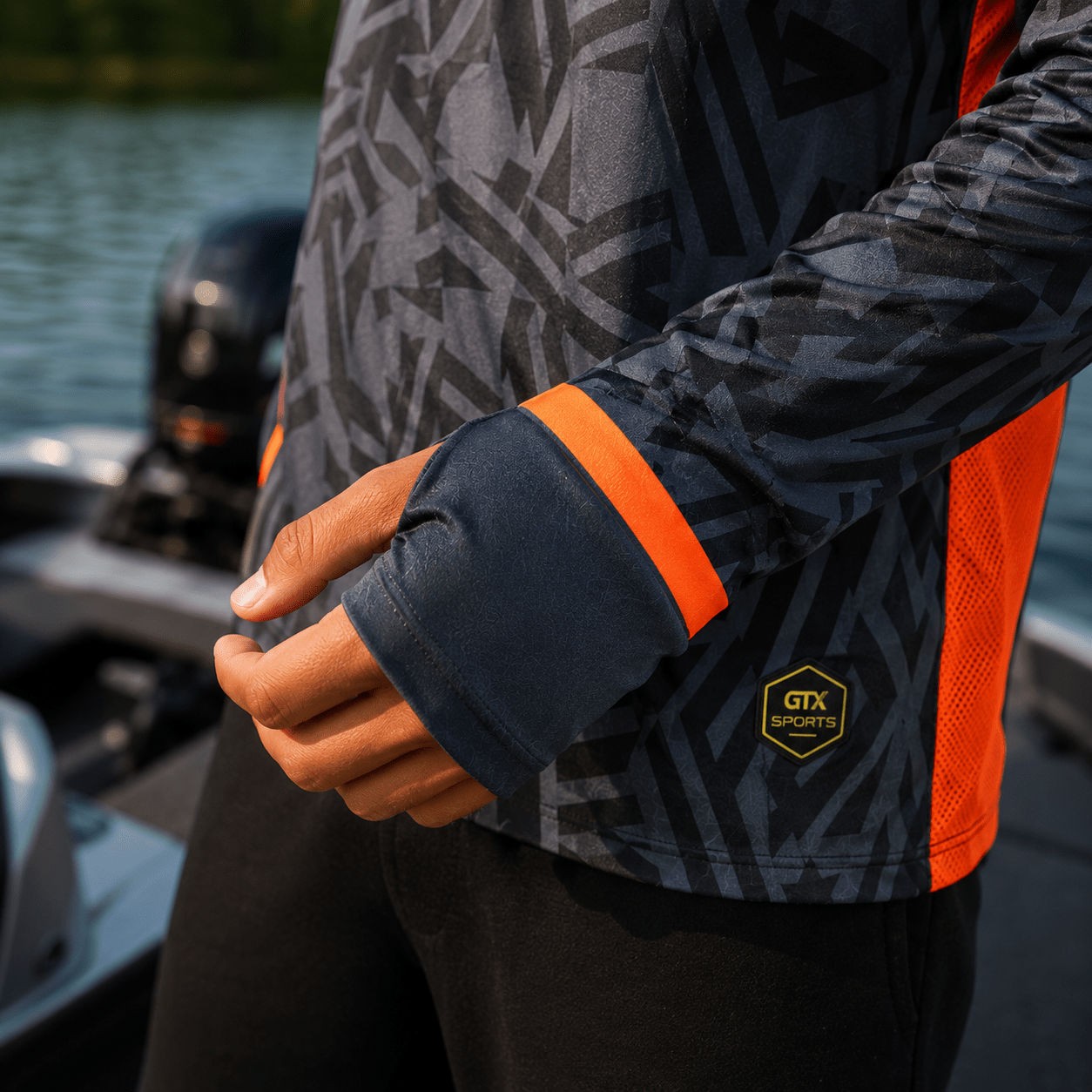 Camisa de Pesca Masculina com Capuz GTX Tribal Force proteção UV50+ - GTX Print