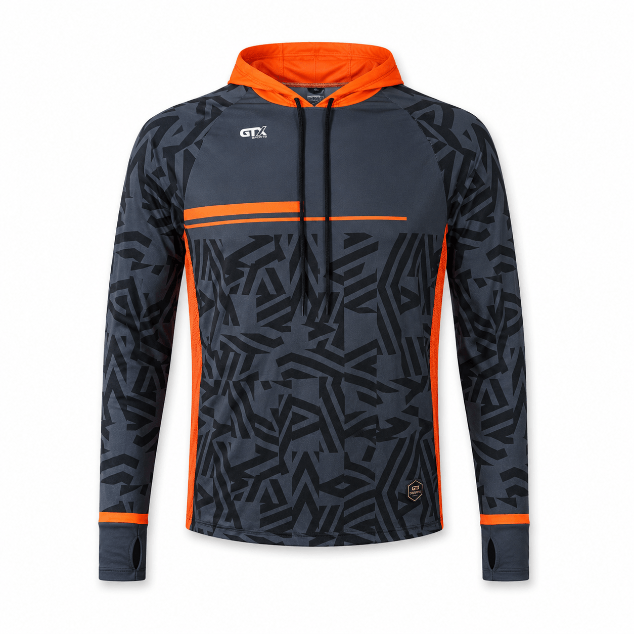 Camisa de Pesca Masculina com Capuz GTX Tribal Force proteção UV50+ - GTX Print