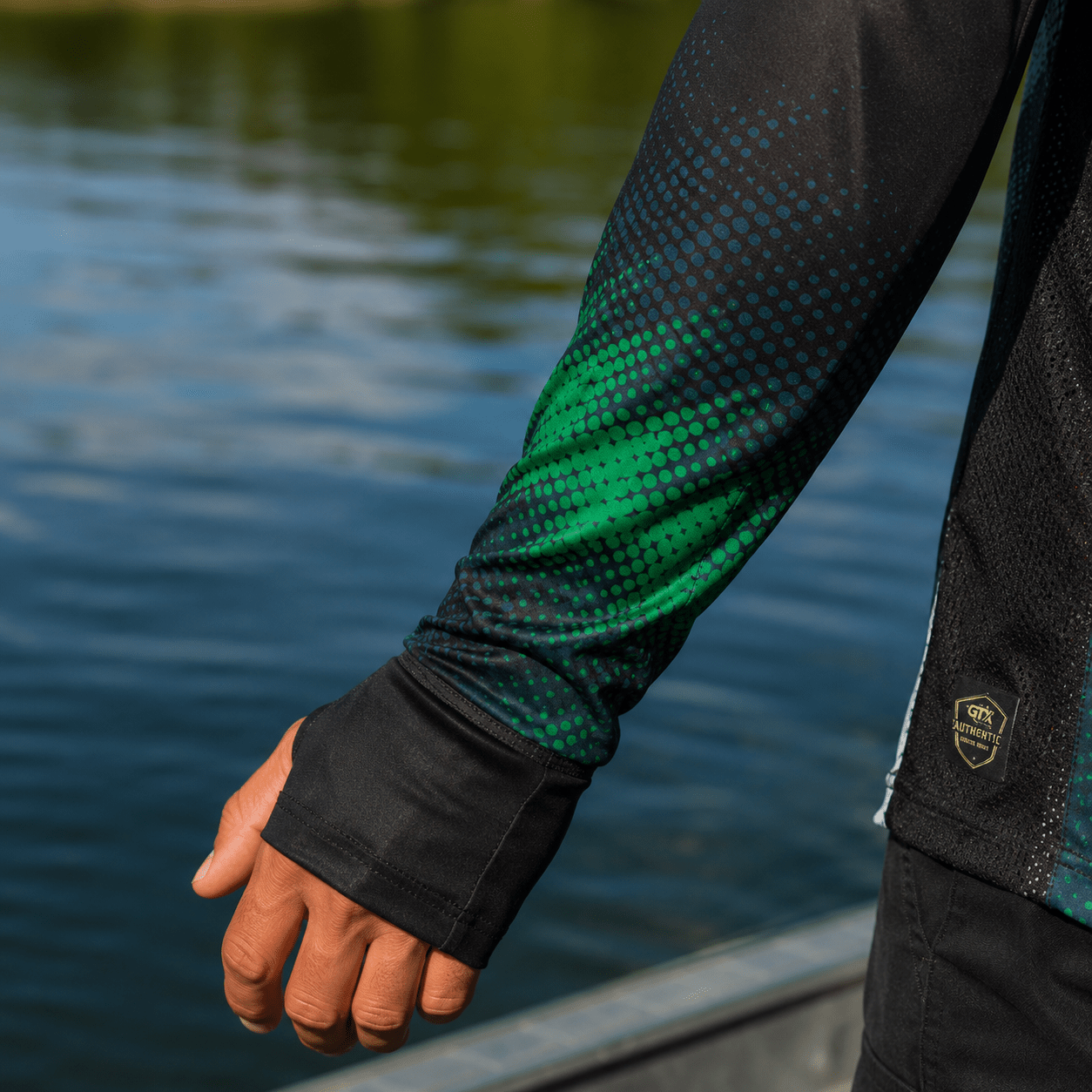 Camisa de Pesca Masculina com Capuz Rio Verde e Proteção UV50+ - GTX Print
