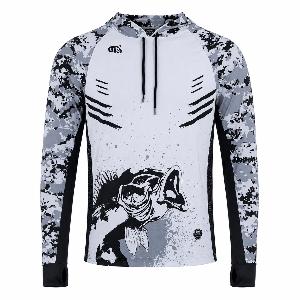 Camisa de Pesca Masculina com Capuz Robalo da Serra e Proteção UV50+ - GTX Print