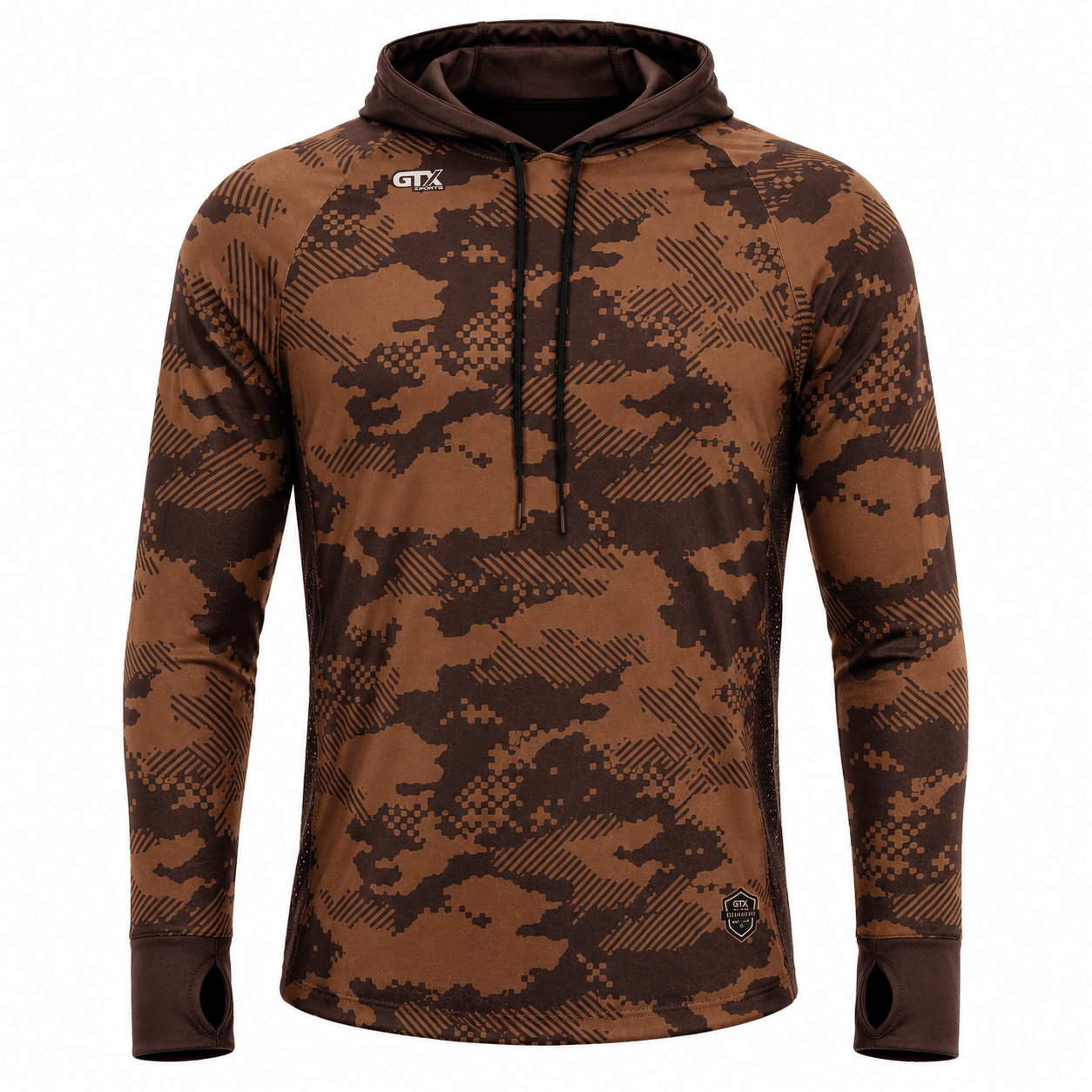Camisa de Pesca Masculina com Capuz Terra Bruta e Proteção UV50+ - GTX Print