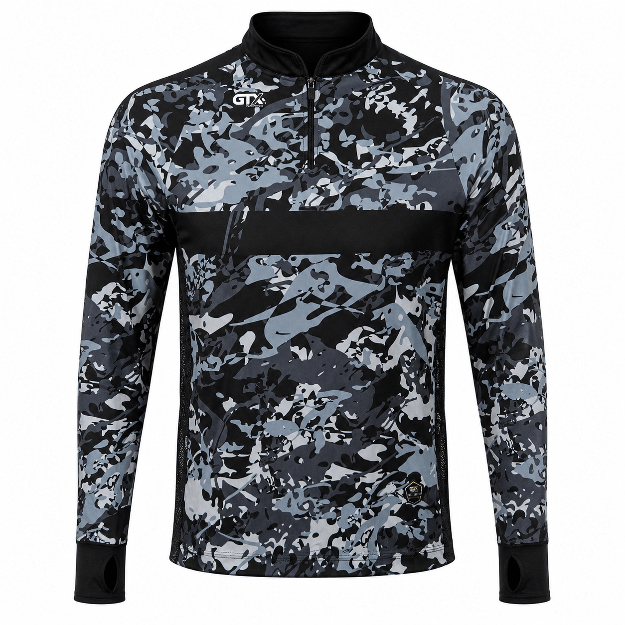Camisa de Pesca Shadow Camo com Zíper e Proteção UV50+ - GTX Print